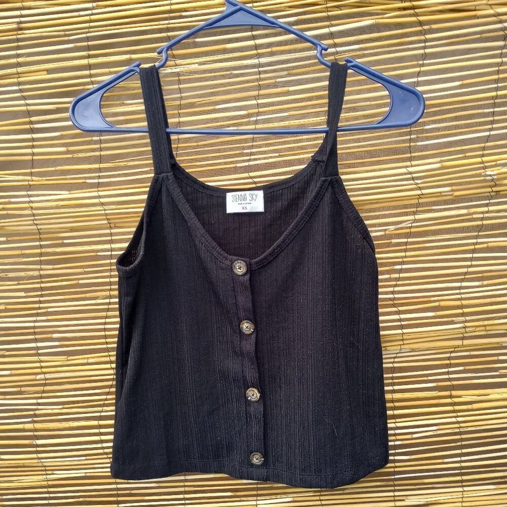Sienna Sky Black Tank Top - XS